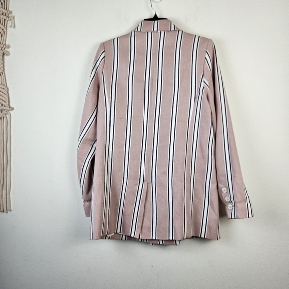 Free People Blazer with Pink and Black Stripes - Picture 7 of 10